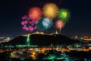 bangkok firework in Newyear Countdown